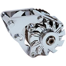Powermaster 8-17926 Snug-Fit Chrome Alternator, 100 Amp