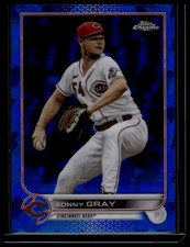 Marketplace image: Sonny Gray 2022 Topps Chrome Sapphire Chrome Sapphire Edition Superfractor Reds