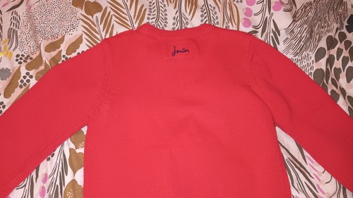 JOULES Miranda Intarsia Dog Sweater Crew Neck Pullover Yellow Gold Size 12 - Picture 7 of 12