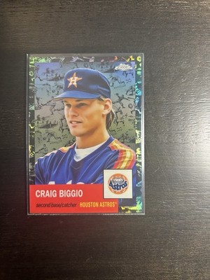 2022 Topps Chrome Platinum Craig Biggio Toile Black Refractor /10