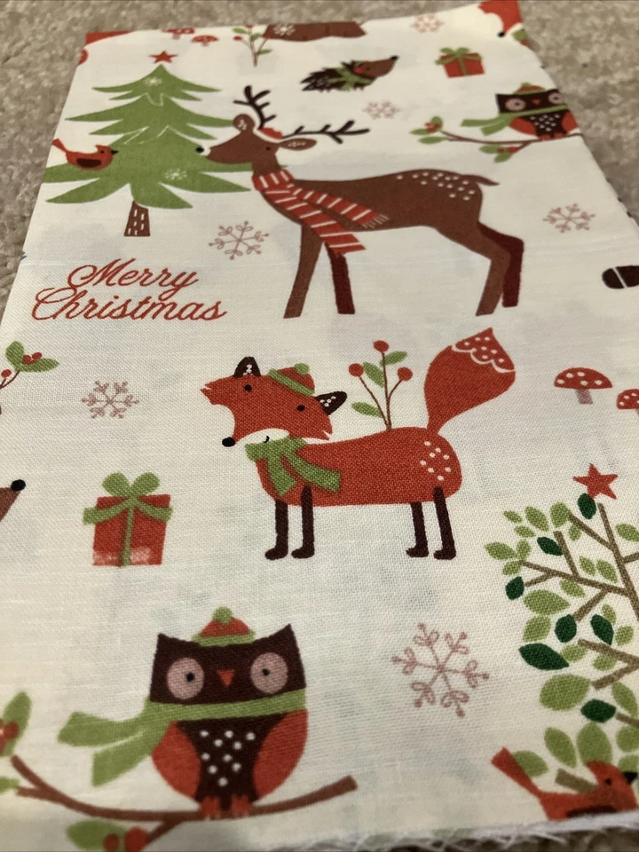 Lote de 5 cuartos de grasa Navidad vacaciones bosque árboles Santa ciervo pájaro zorro búho Foto 3 de 4