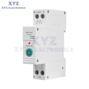 TUYA WIFI Disjoncteur intelligent 63A 220V Protection contre les surintensités des compteurs de commutation