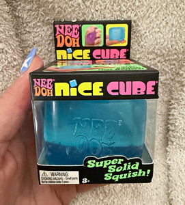 Authentic Schylling Needoh 🔥 Blue Nice Cube Super Solid Squishy Squeeze Toy