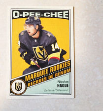 #619  2019-20 OPC Marquee Rookies Nicolas Hague Retro RC