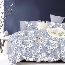 100 Cotton Floral Duvet Cover King Size,Vintage Design with Luxrious Off-Whi...
