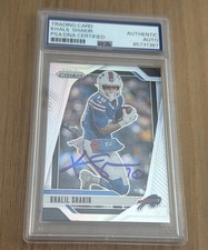 Khalil Shakir Buffalo Bills Signed Football Panini Prizm Card PSA DNA Autograph