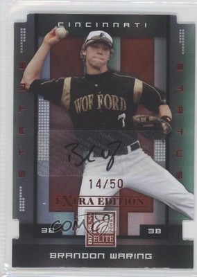 2008 Donruss Elite Extra Edition 14/50 Brandon Waring #12 Auto 0c2