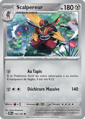 Pokemon Karte Scalpereur 150/197 Selten Obsidianische Flammen