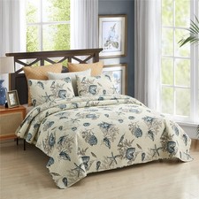 JML King Quilt Set with Pillowcase, Soft Microfiber, Lightweight Printed Bedding