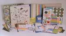 S.E.I. 12x12 Scrapbook Album Kit Box "BUTTERFLIES" 20 Layouts, Holds 40 Photos
