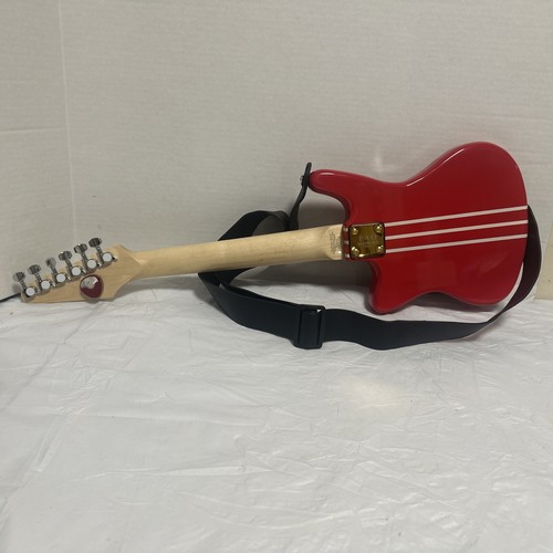 F.A.O. Schwarz Children's Red Electric Guitar w/ AMP, Black Case, Strap, & Acc. - Picture 6 of 21