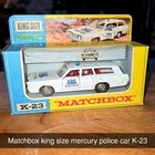 New ListingLesney MATCHBOX Diecast KING SIZE K-23 MERCURY POLICE CAR