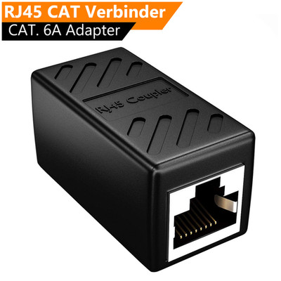 RJ45 Verbinder Kupplung CAT Netzwerk LAN Adapter Ethernet Kabel Verlängerung SW