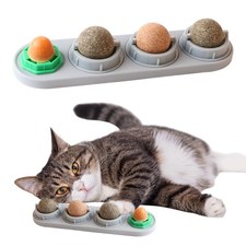 FSAIUIS 4 Pack Catnip Ball for Cats,Safe Healthy Edible Kitten Chew Toys with...