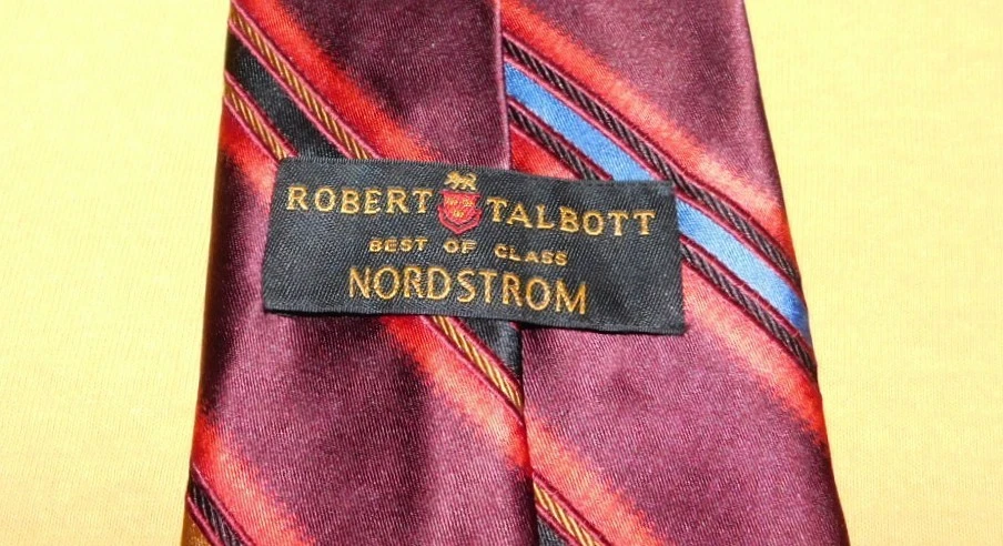 ROBERT TALBOTT BEST OF CLASS GRAVATA LISTRADA MARROM/VERMELHO/AZUL - GRAVATAS - GRAVATAS DE DESIGNER - Imagem 3 de 3