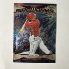 2025 Panini Prizm - Fireworks Christian Moore #3 - Los Angeles Angels