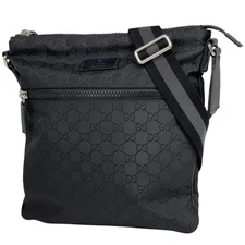 GUCCI GG Nylon Shoulder Bag 509639 Black Nylon #BS2083