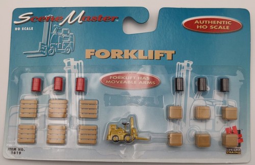 Carretilla elevadora Life Like 433-1619 escala HO Scene Master con barriles cajas y tambores | Zustand: New