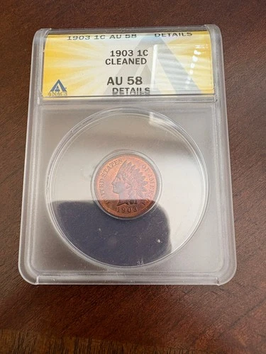 1903 1C Indian Head Cent ANACS AU 58 Details