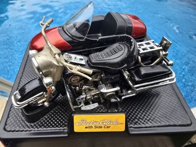 Vintage Matchbox Harley-Davidson Electra Glide Side Car 1:15 Diecast Black Red