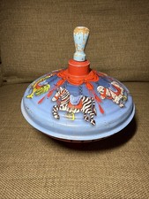 Bolz Spinning Top Toy. Metal, Merry-go-Round Animals