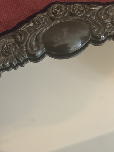Vtg International Silver Co Plated Vanity Mirror “ 8x7” Comb Brush Set Victorian - Picture 7 of 14