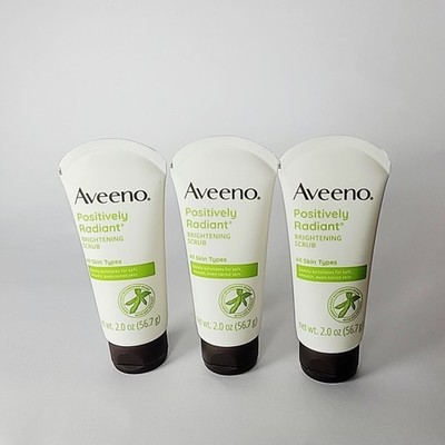 3x Aveeno Positively Radiant Brightening Scrub 2 fl oz./ 60 mL each