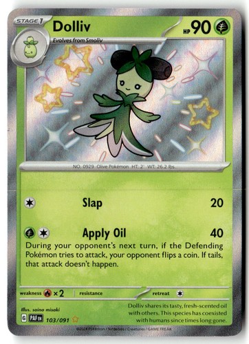 Dolliv 103/091 Holofoil - SV: Paldean Fates - PTCG - NM