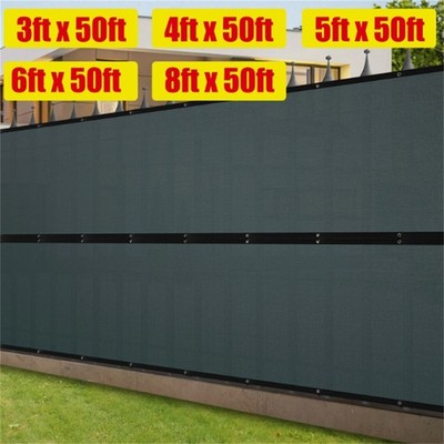 4/5/6/8 ft Fence Screen Privacy UV Windscreen Mesh Shade Net Cover for Garden