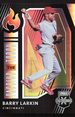 2021 Panini Elite Extra Edition Barry Larkin Matt McLain Passing the Torch PTT17