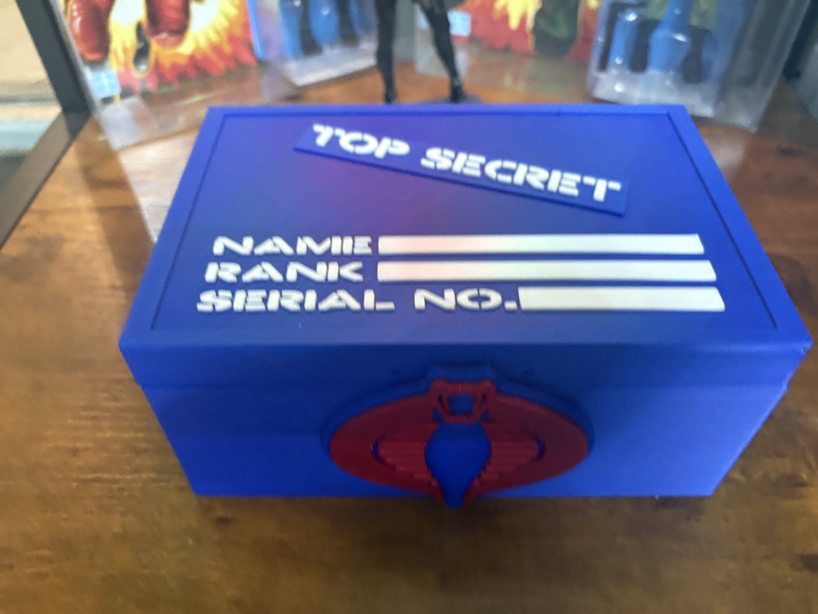 Cobra GI Joe File Card Storage Crate Footlocker Organizer 3D Printed Display - second product detail image