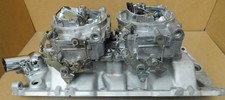 Edelbrock Rare C 66 R Bb Chevy Rect Port Dual Quad Intake W14051406 Carbs Edelbrock Rare C 66 R Bb Chevy Rect Port Dual Quad Intake W14051406 Carbs