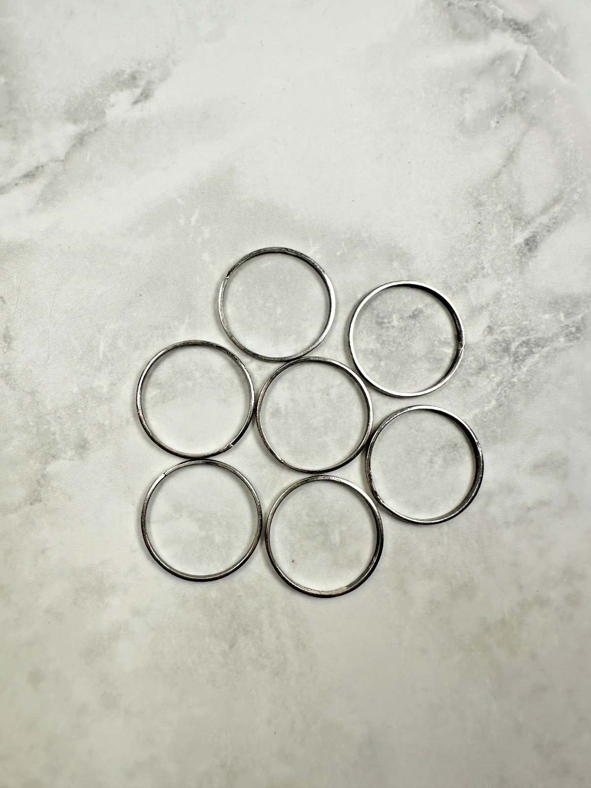 Seven Sterling Silver Stackable Rings - Vintage -… - image 3