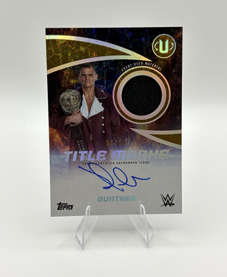 Topps WWE Gunther Title Marks Auto Relic Memorabilia Serial 06/50 TMA-GUN