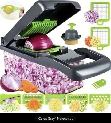 16-in-1 Vegetable Fruit Chopper Cutter Food Onion Veggie Dicer Slicer Kitchen