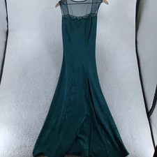Vtg Victoria's Secret Gold Label Long Night Gown Womens Petite Maxi Sheer Lace