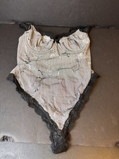 VTG 90s ARIANNE Underwire Bodysuit Teddy Lingerie Boudoir Size Large