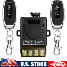 AC 110V-240V 30A RF Relay Wireless Remote Control Switch + 433MHz 2Pcs Remote US