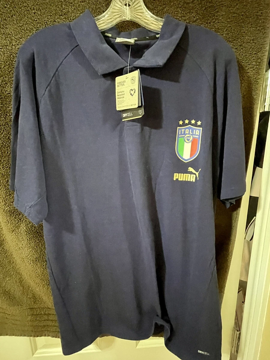 NEW Puma Italia FIGC Italy Short Sleeve Golf Polo Men s XL Shirt World Cup