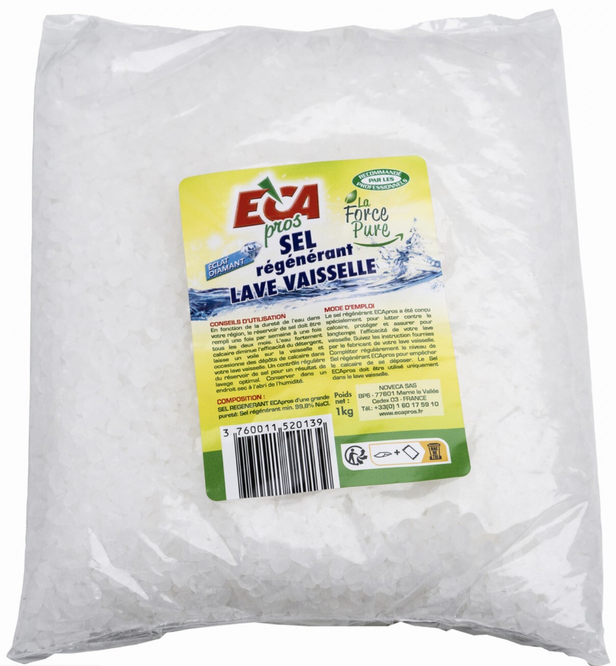 Sale Rigenerante Lavastoviglie Performance Eclat Diamante 1Kg ECA PROS
