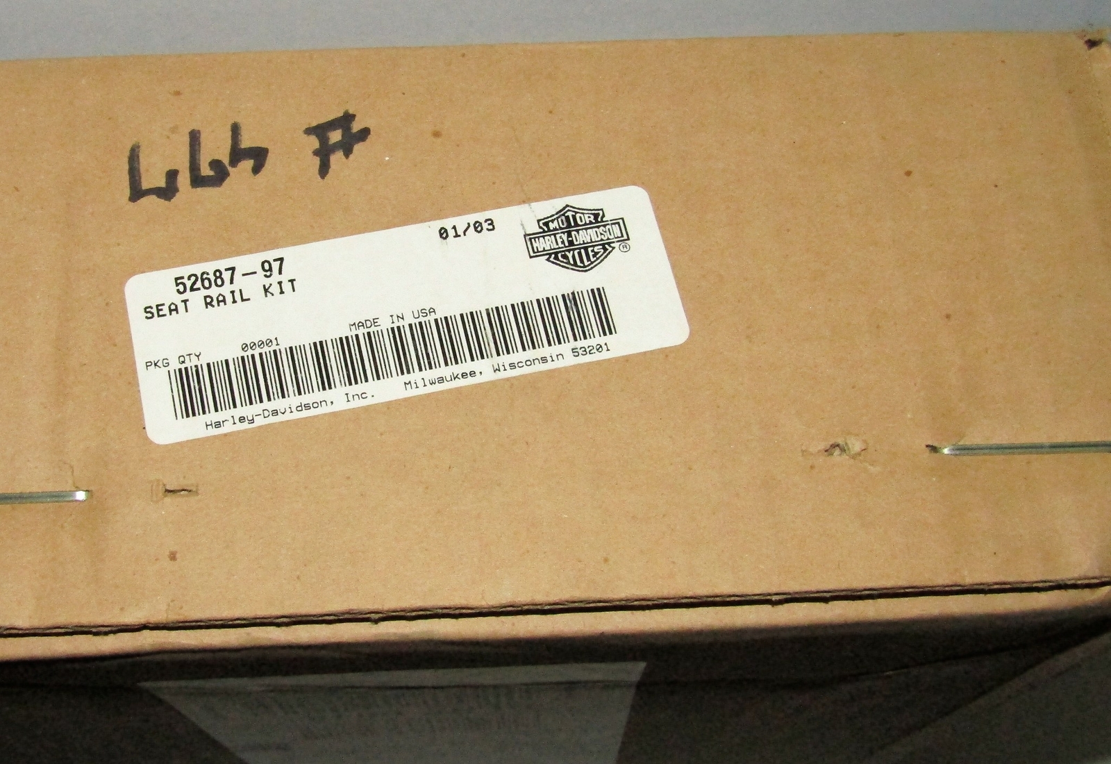 Harley OEM FLSTS FLSTN Heritage Springer Seat Grab Rail Kit 52687 97