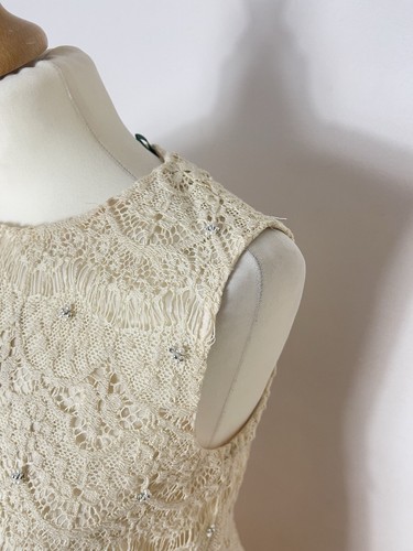 Benetton Cream Lace Dress Size XS - Picture 6 of 19