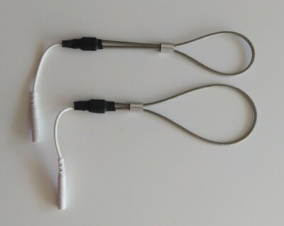 2 Schlingenelektroden aus Metall Reizstrom E-STIM ESTIM TENS EMS EROSTEK 
