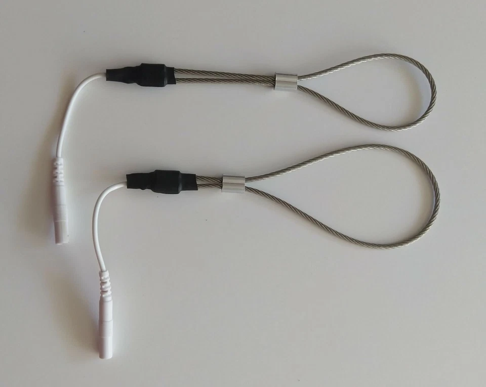 2 Schlingenelektroden aus Metall Reizstrom E-STIM ESTIM TENS EMS EROSTEK