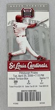 MLB 2006 04/25 Pittsburgh at St. Louis Cardinals(WS Champs)Ticket-Jeff Suppan WP
