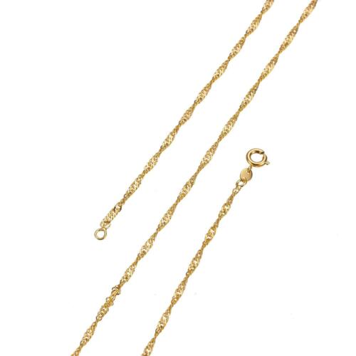 Exquisito collar de cadena de oro amarillo de 10 K de Singapur - Imagen 2 de 12