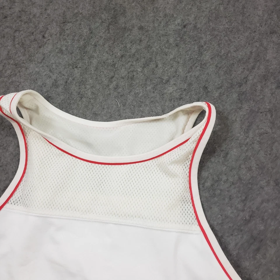 Champion Sports Bra Womens Medium White Red Outdoor Workout Spellout Logo Ladies - Image 3 of 4