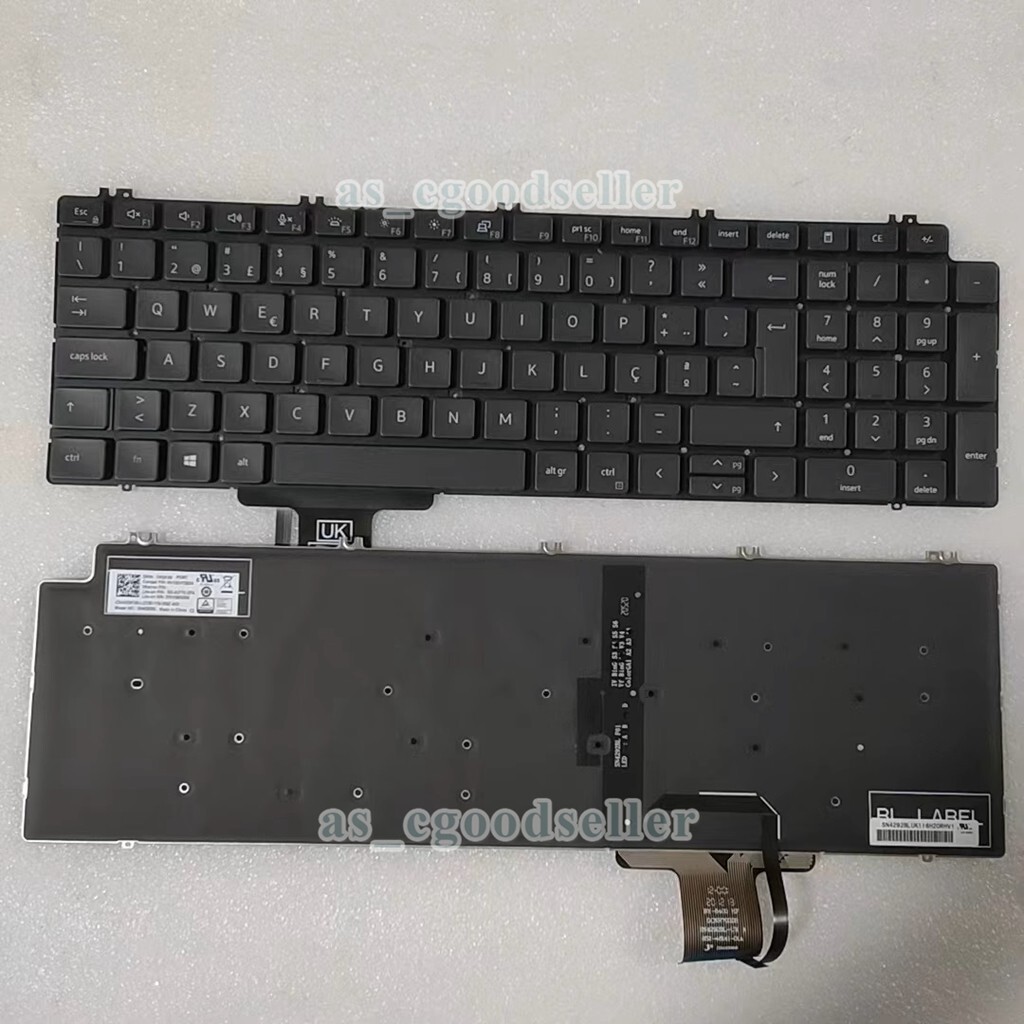 New for DELL Precision 7550 7560 7750 7760 0P2RFG 0P2K2J Keyboard SP US ...