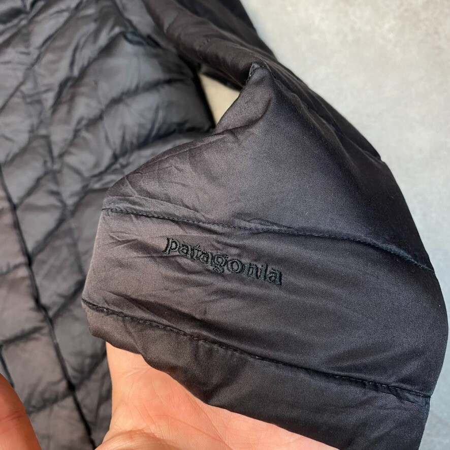 Patagonia Puffer Jacket Womens Medium Down Downtown Loft Parka Coat, Black image 8