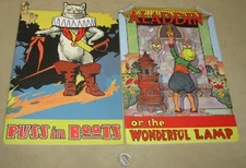 Aladdin Wonderful Lamp & Puss in Boots, Green Tiger Press Large Format Books